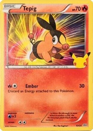 Tepig - 13/25 (13) - McDonalds 25th Anniversary Promos