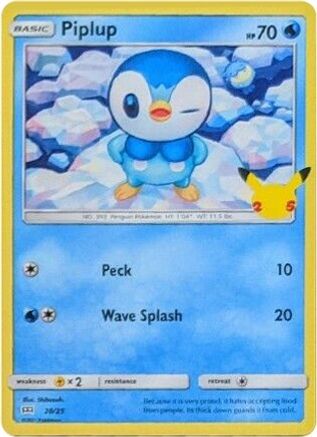 Piplup - 20/25 (20) - McDonalds 25th Anniversary Promos
