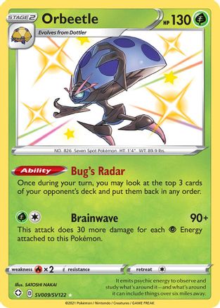 Orbeetle (SV009) (Shiny Vault) Holofoil - Shining Fates