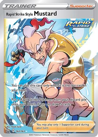 Rapid Strike Style Mustard (Full Art) (162) Holofoil - Battle Styles