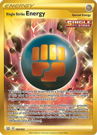 Single Strike Energy (Secret) (183) Holofoil - Battle Styles