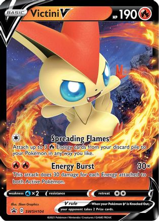 Victini V - SWSH104 (SWSH104) Holofoil - SWSH Sword & Shield Promo Cards