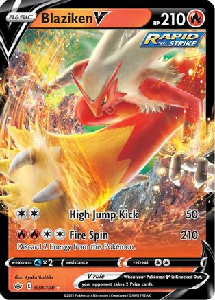 Blaziken V (20) Holofoil - Chilling Reign