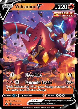 Volcanion V (25) Holofoil - Chilling Reign