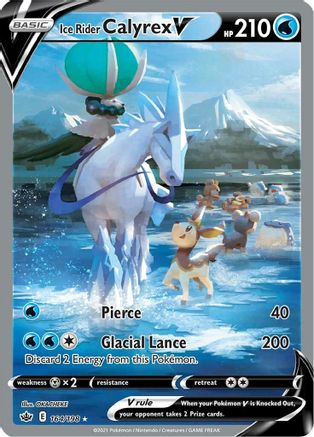 Ice Rider Calyrex V (Alternate Full Art) (164) Holofoil - Chilling Reign