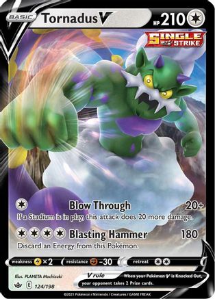 Tornadus V (124) Holofoil - Chilling Reign