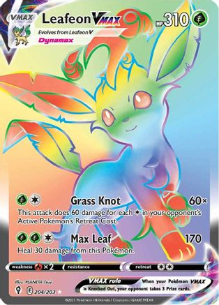 Leafeon VMAX (Secret) (204) Holofoil - Evolving Skies
