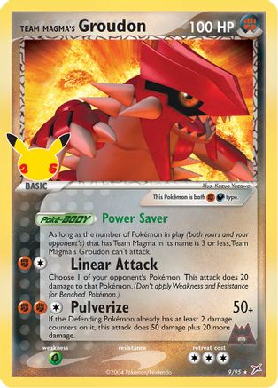 Team Magma's Groudon (9) Holofoil - Celebrations Classic Collection