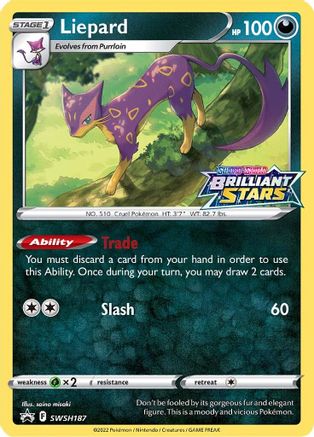 Liepard - SWSH187 (SWSH187) Holofoil - SWSH Sword & Shield Promo Cards