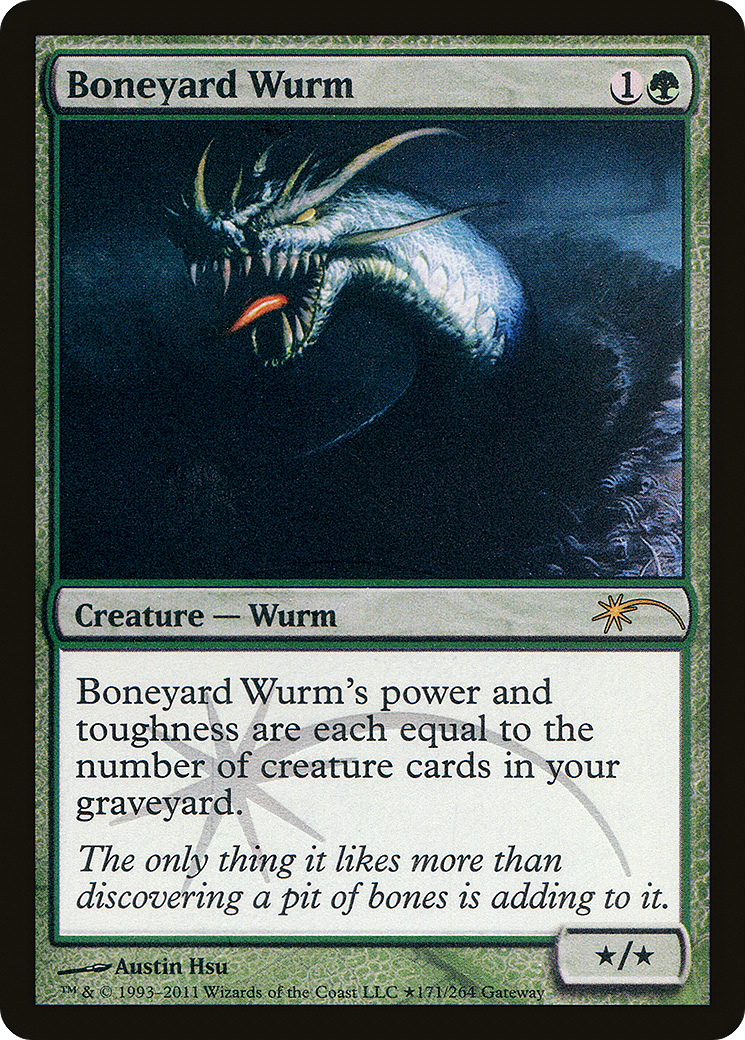 Boneyard Wurm (084) Foil - Wizards Play Network 2011