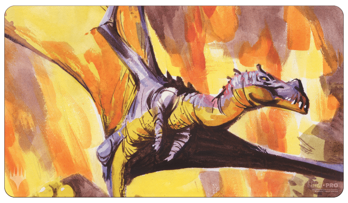 The Lost Caverns of Ixalan Playmat Bonehoard Dracosaur-Silver Goblin