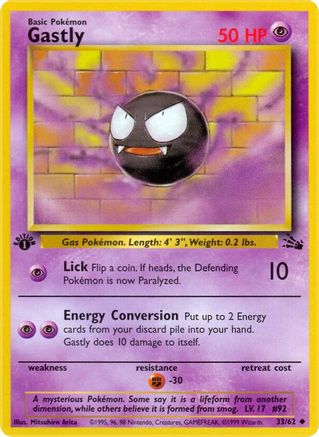 Gastly (33) (1st Edition) - Fossil