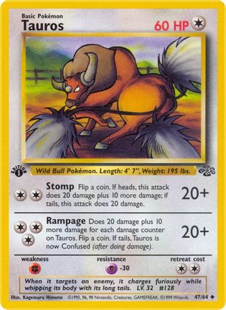 Tauros (47) (1st Edition) - Jungle