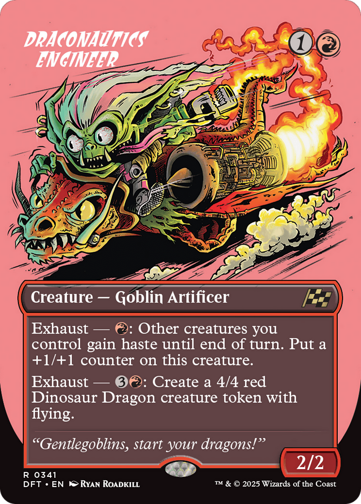 Draconautics Engineer (Borderless) Foil (341) - Aetherdrift