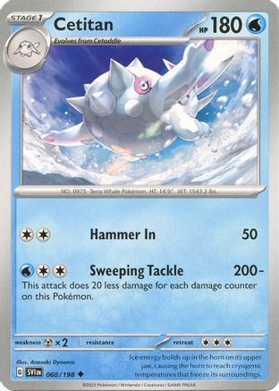Cetitan (60) Reverse Holofoil - SV01 Scarlet & Violet Base Set