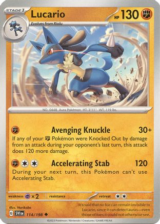 Lucario (114) Reverse Holofoil - Scarlet & Violet