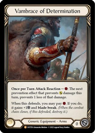 Vambrace of Determination (OUT174) Cold Foil - Outsiders