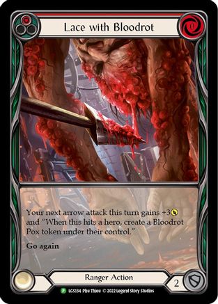 Lace with Bloodrot (Red) - LGS134 (LGS134) Rainbow Foil - Flesh and Blood: Promo Cards