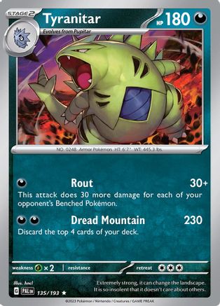 Tyranitar (135) Holofoil - Paldea Evolved