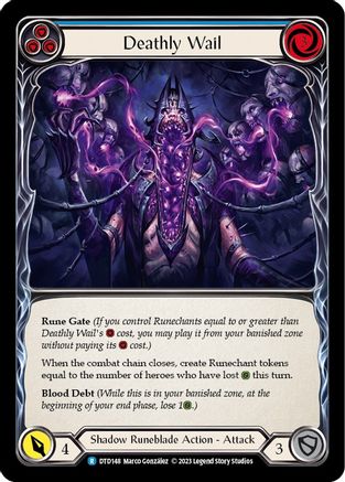 Deathly Wail (Blue) (DTD148) Rainbow Foil - Dusk till Dawn