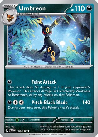 Umbreon (130) - Obsidian Flames