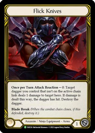 Flick Knives (Golden) - FAB124 (FAB124) - Flesh and Blood: Promo Cards