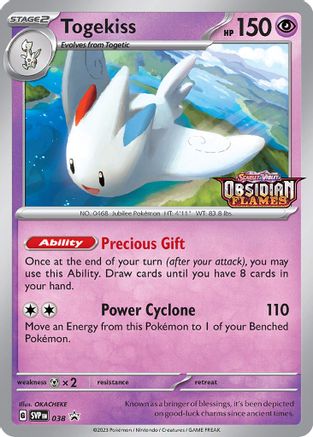 Togekiss - 038 (Prerelease) (38) Holofoil - SV Scarlet & Violet Promo Cards