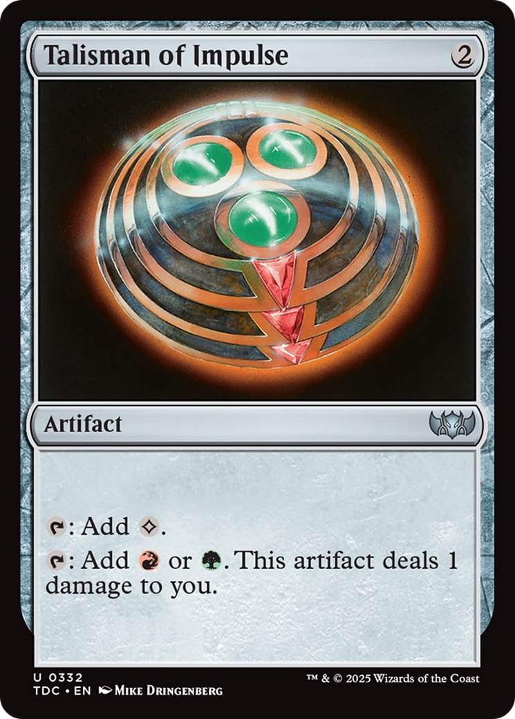 Talisman of Impulse (332) - Commander: Tarkir: Dragonstorm
