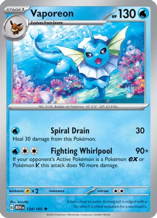 Vaporeon (134) Holofoil - 151