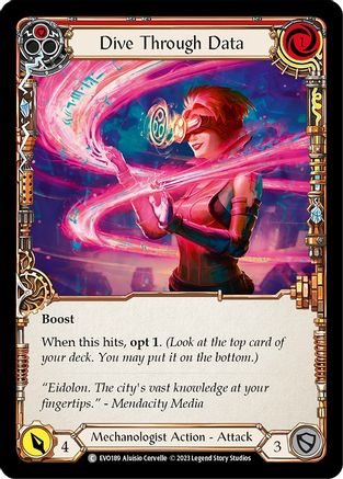 Dive Through Data (Red) (EVO189) Rainbow Foil - Bright Lights