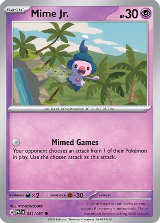 Mime Jr. (31) Reverse Holofoil - Paldean Fates