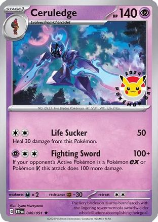 Ceruledge - 040/091 (Pokemon Day 2024) (Cosmos Holo) (40) Holofoil - Miscellaneous Cards & Products