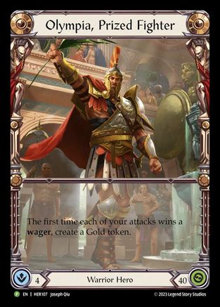 Olympia, Prized Fighter - HER107 (HER107) Rainbow Foil - Flesh and Blood: Promo Cards