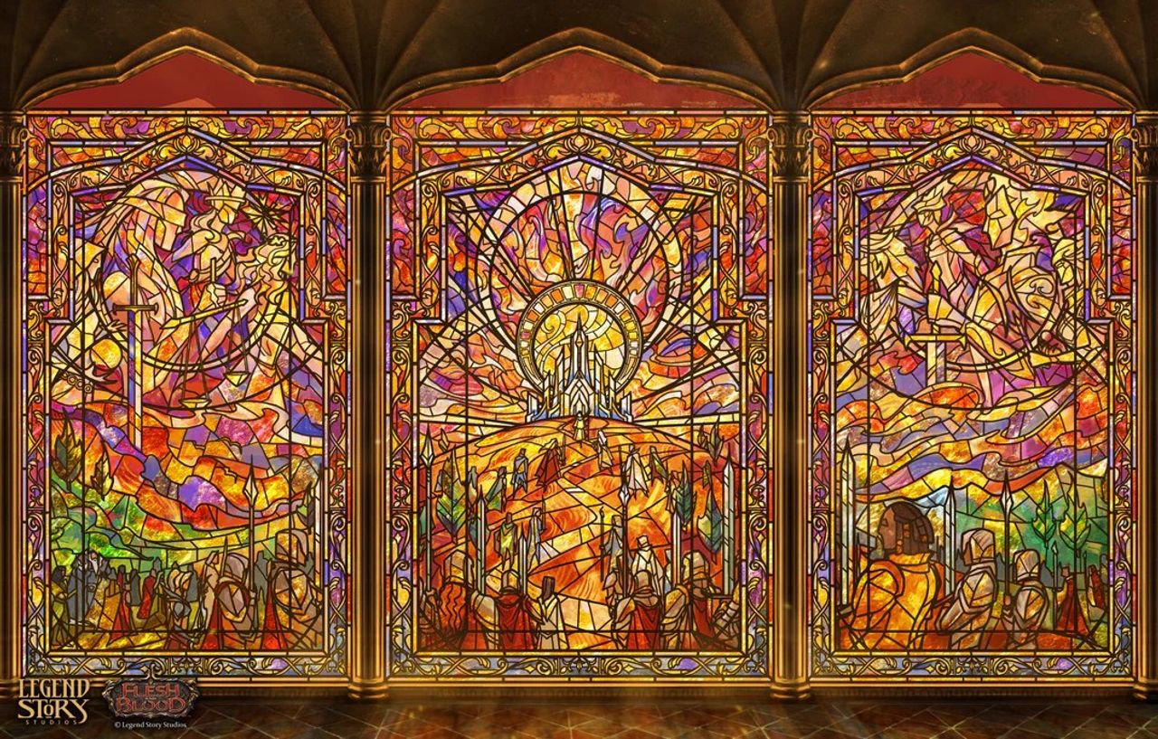 Flesh and Blood Playmat Stained Glass-Silver Goblin