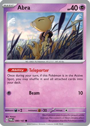 Abra (80) Reverse Holofoil - SV06 Twilight Masquerade