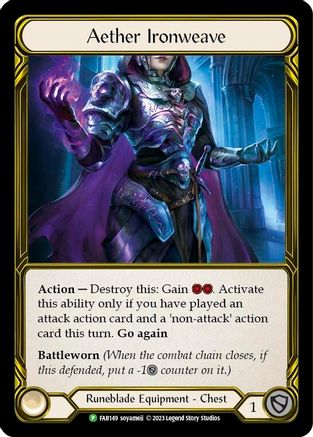 Aether Ironweave (Golden) (FAB149) Cold Foil - FaB Promos