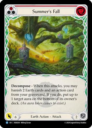 Summer's Fall (Red) (ROS039) Rainbow Foil - Rosetta