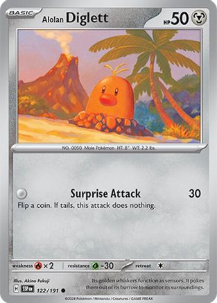 Alolan Diglett (122) Reverse Holofoil - Surging Sparks