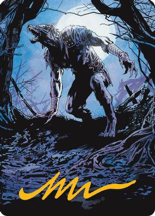 Krallenhorde Howler Art Card (Gold-Stamped Signature) (019) - Art Series: Innistrad Remastered