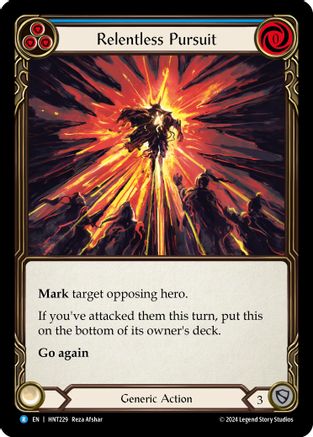 Relentless Pursuit (Blue) (HNT229) Rainbow Foil - The Hunted