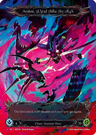 Arakni, 5L!p3d 7hRu 73h cR4X (Marvel) (HNT261) Cold Foil - The Hunted