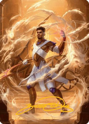 Basri, Tomorrow's Champion Art Card (Gold-Stamped Signature) (009) - Art Series: Aetherdrift