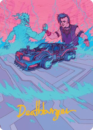 Demonic Junker Art Card (Gold-Stamped Signature) (040) - Art Series: Aetherdrift