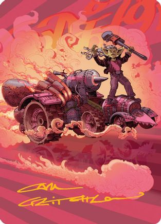 Burner Rocket Art Card (Gold-Stamped Signature) (041) - Art Series: Aetherdrift