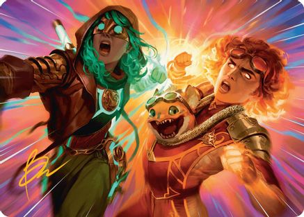 Full Throttle Art Card (Gold-Stamped Signature) (023) - Art Series: Aetherdrift