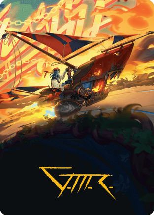 Boosted Sloop Art Card (Gold-Stamped Signature) (047) - Art Series: Aetherdrift