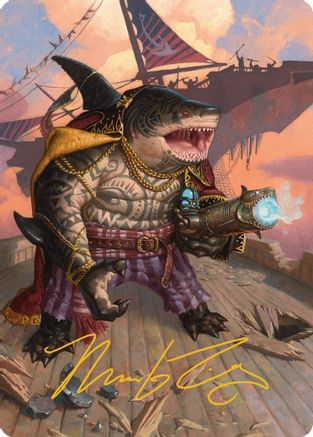Captain Howler, Sea Scourge Art Card (4/54) (Gold-Stamped Signature) (004) - Art Series: Aetherdrift