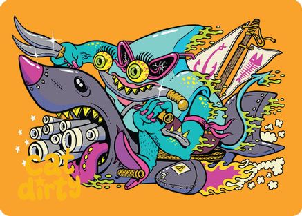 Fearless Swashbuckler Art Card (Gold-Stamped Signature) (051) - Art Series: Aetherdrift