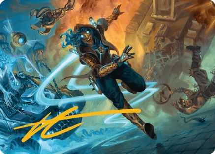 Sita Varma, Masked Racer Art Card (Gold-Stamped Signature) (026) - Art Series: Aetherdrift