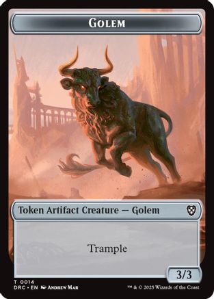 Golem (0014) // Thopter (0010) Double-Sided Token (14 // 10) - Commander: Aetherdrift